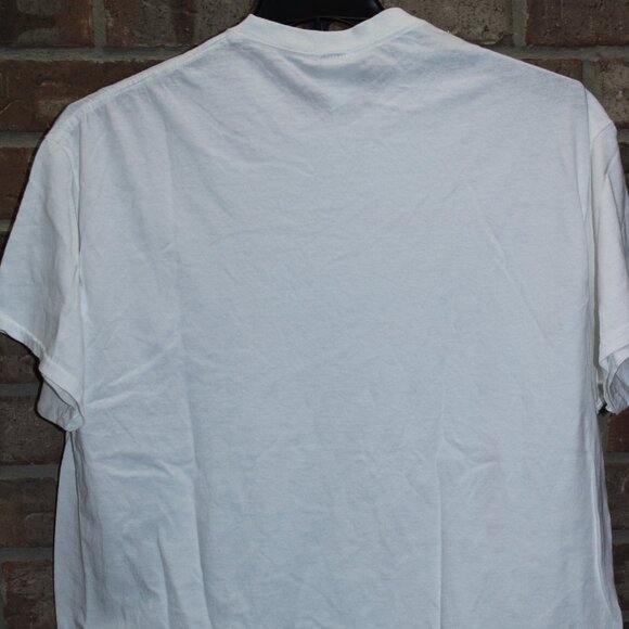 Budweiser Junk Food T-Shirt Size L Large White Tees Distressed Retro Logo NWT - Picture 3 of 5